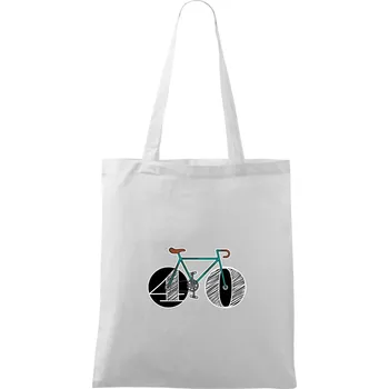 Nákupní taška Narozeniny 40 let na kole - Taška bavlněná - 42 x 38 cm ( Bílá )