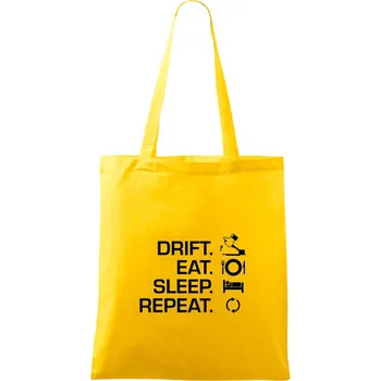 Drift Eat Sleep Repeat - Taška bavlněná - 42 x 38 cm ( Žlutá )