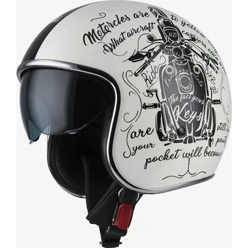 Helma na motorku Otevřená motocyklová přilba NZI Rolling 4 TANK BONE Velikost: XL