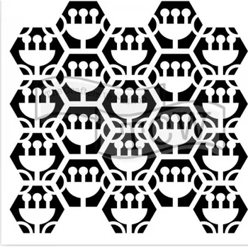 Šablona TCW 6aquot;x6aquot; (15,2x15,2 cm) - Tulip Hexagons