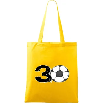 Fotbal kulaté narozeniny 30 - Taška bavlněná - 42 x 38 cm ( Žlutá )
