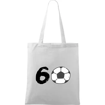 Fotbal kulaté narozeniny 60 - Taška bavlněná - 42 x 38 cm ( Bílá )