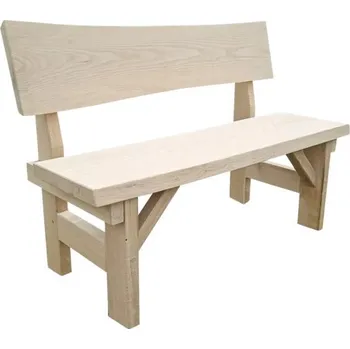 Zahradní lavice Zahradní lavice dřevěná JASAN 120 x 40 x 85 cm přírodní