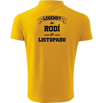 Pánská košile Legendy se rodí v listopadu - Polokošile pánská Pique Polo 203 - M ( Žlutá )