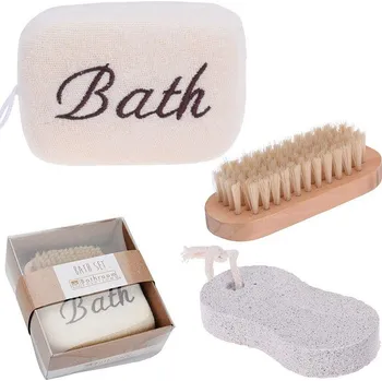 Bathroom Solutions KOUPELOVÁ SADA 3ks (houba, kartáček, pemza)