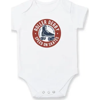 Kojenecký body Roller Derby - Body kojenecké s krátkým rukávem - Krátký r. do 3 měs ( Bílá )