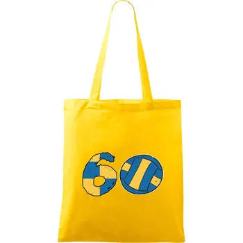 Volejbal kulaté narozeniny 60 - Taška bavlněná - 42 x 38 cm ( Žlutá )