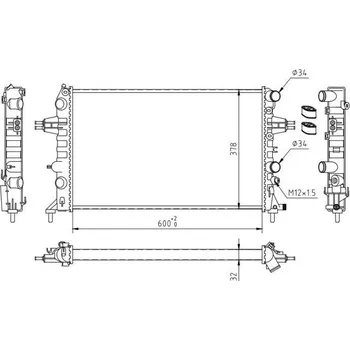 Chladič motoru Chladič, chlazení motoru HART 637 216