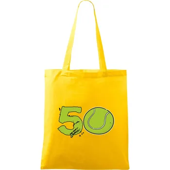 Tenis kulaté narozeniny 50 - Taška bavlněná - 42 x 38 cm ( Žlutá )