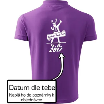 Pánská košile Bachelor Crew - Polokošile pánská Pique Polo 203 - 3XL ( Fialová )