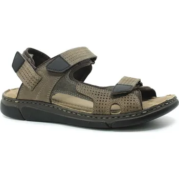 Pánské sandále KLONDIKE IN BLUE14 khaki, pánské sandály vel.46