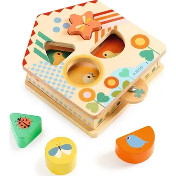 Hračka pro nejmenší Djeco Vkládačka ve tvaru domečku Cachaboom