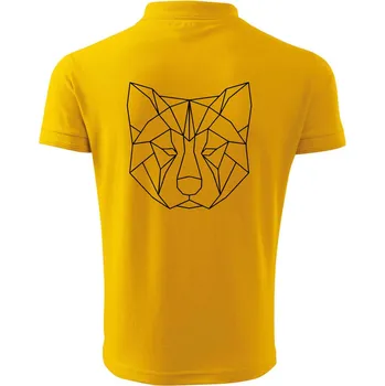 Pánská košile Akita Inu - Geometrie - Polokošile pánská Pique Polo 203 - 4XL ( Žlutá )