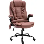 Petrashop Masážní kancelářská židle světle hnědá umělá semišová kůže Hnědá20579