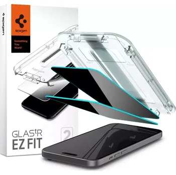 Spigen Glass tR EZ Fit Privacy 2 Pack, transparency - iPhone 15 Plus / 16 Plus AGL06885