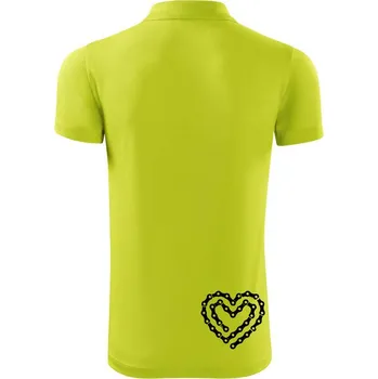 Pánská košile Cyklo srdce řetěz - Polokošile Victory sportovní (dresovina) - 2XL ( Limetková )