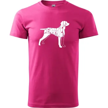 Pánská móda Výmarský ohař - Klasické pánské triko vyšší gramáže - 2XL ( Purpurová )