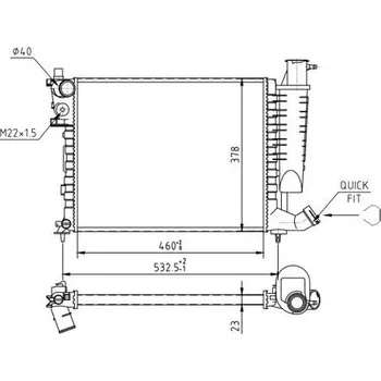 Chladič motoru Chladič, chlazení motoru HART 605 914