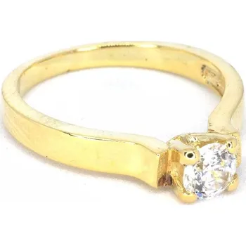 Prsten sZlato.cz 3486 Zlatý prsten s bílým kamínkem Velikost: 56, Váha: 4.03 g