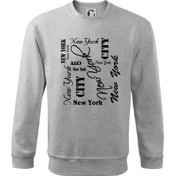 Chlapecké tričko New York City font - Mikina Essential dětská - 146 cm/10 let ( Světlešedý Melír )