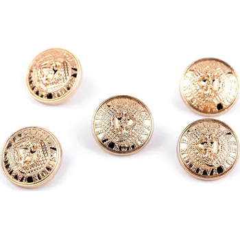 Knoflík Kovový knoflík velikost 24", barva 2 růžové zlato