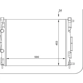 Chladič motoru Chladič, chlazení motoru HART 603 024