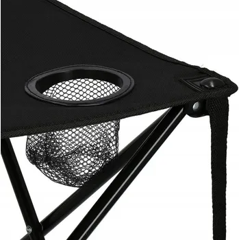 kempingový stůl Springos Kompakt 46 x 46 cm černý