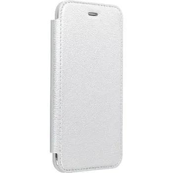 Pouzdro na mobilní telefon Pouzdro ForCell Electro Book iPhone 12 Pro Max - stříbrné