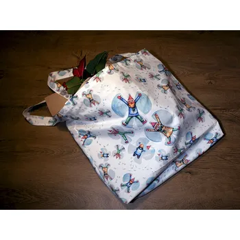 Nákupní taška KSDart.cz Látková taška - Skřítkové Zimní