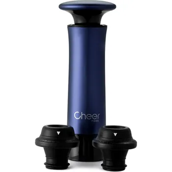 Cheer Moda, Vakuová pumpička na víno se zátkami Treeplet sytě modrá 5 dílů - Formadore