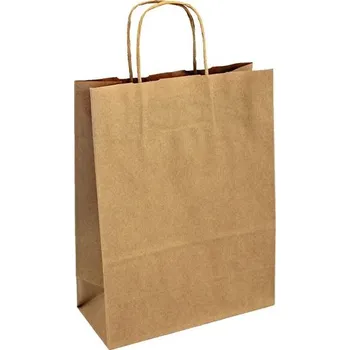 Papírová taška hnědá 24x11x31 kroucené ucho Toptwist