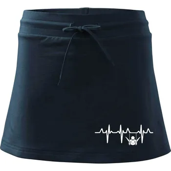 Dámská sukně EKG cvičení kruhy - Sportovní sukně - two in one - XL ( Námořní modrá (velmi tmavá - téměř černá) )