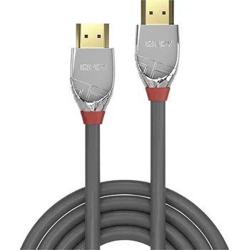 Audio kabel LINDY HDMI kabel Zástrčka HDMI-A, Zástrčka HDMI-A 1.00 m šedá 37871 4K UHD HDMI kabel
