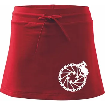 Dámská sukně Cyclo kotoučová brzda - Sportovní sukně - two in one - M ( Červená )