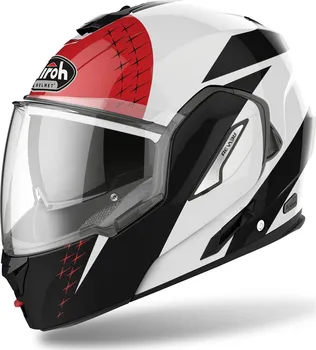 Helma na motorku Airoh REV 19 Leaden leskle bílá/červená/černá