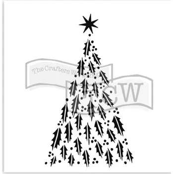 Šablona TCW 12aquot;x12aquot; (30,5x30,5 cm) - Happy Holly Tree