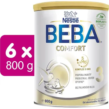 Kojenecká výživa BEBA COMFORT 3, 5 HMO, mléko pro malé děti, 6x800g