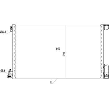 Klimatizace automobilu Kondenzátor, klimatizace HART 613 250