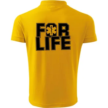 Pánská košile For Life - Polokošile pánská Pique Polo 203 - 2XL ( Žlutá )