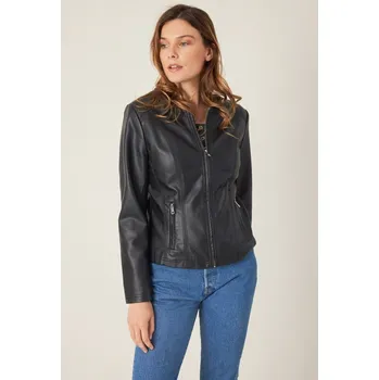 Dámská casual bunda Koženková bunda Escandelle Paris 3188 barva: černá, velikost: XL