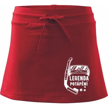 Dámská sukně Legenda potápění - Sportovní sukně - two in one - L ( Červená )