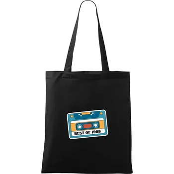 Nákupní taška Narozeniny kazeta Best of 1969 - Taška bavlněná - 42 x 38 cm ( Černá )