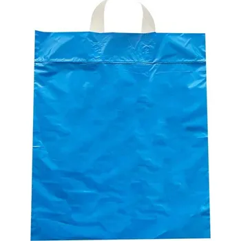 Nákupní taška Taška LDPE s uchy 40x45cm, 40my, modrá, 100 ks