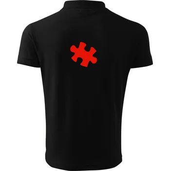 Pánská košile Láska puzzle - Polokošile pánská Pique Polo 203 - 5XL ( Černá )