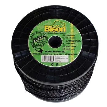 Struna 3.0/456m černá čtyřhran točený BISON