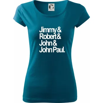 Dámské oblečení Jimmy Robert John John Paul - Dámské triko Pure - S ( Petrolejová )