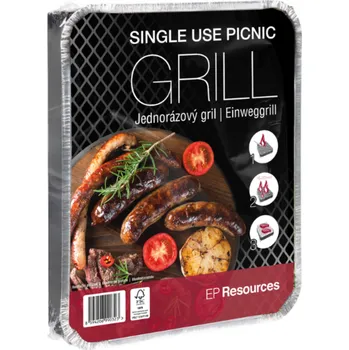 Zahradní gril UH Gril jednorázový s grilovacím lím