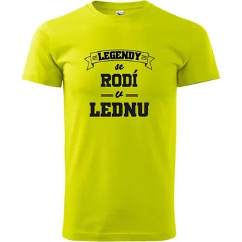 Pánské tričko Legendy se rodí v lednu - Klasické pánské triko vyšší gramáže - 2XL ( Limetková )
