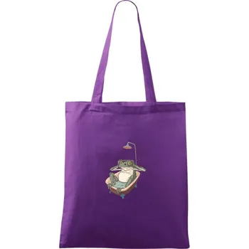 Žába ve vaně - Taška bavlněná - 42 x 38 cm ( Fialová )