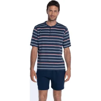 Pánské pyžamo Soft Cotton GUASCH Pánské pyžamo GUSTAVO S Tmavě modrá GUASCH Pánské pyžamo GUSTAVO S Tmavě modrá - 8431204646336